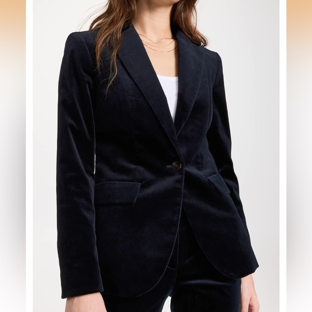 Theory Navy Velvet Women's Blazer
